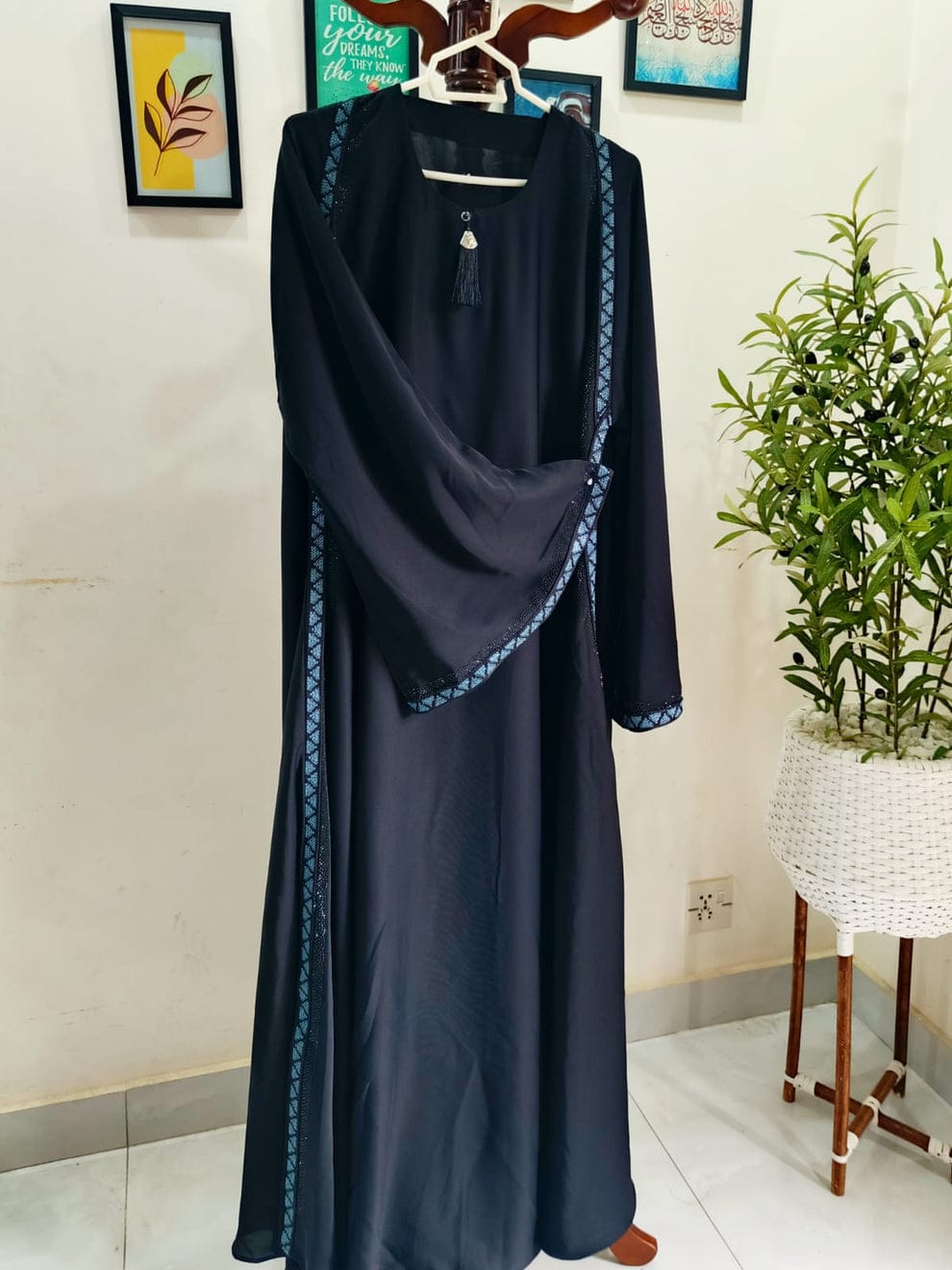Abaya - Blue Strip