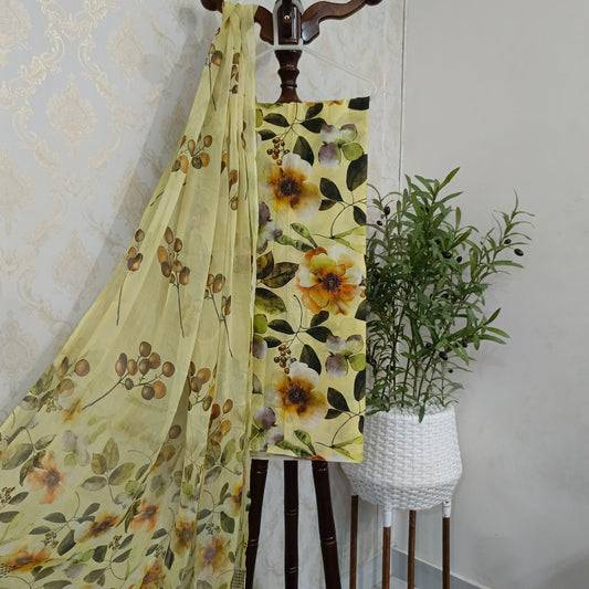 Premium Lawn Digital Printed 3 Piece Unstitched