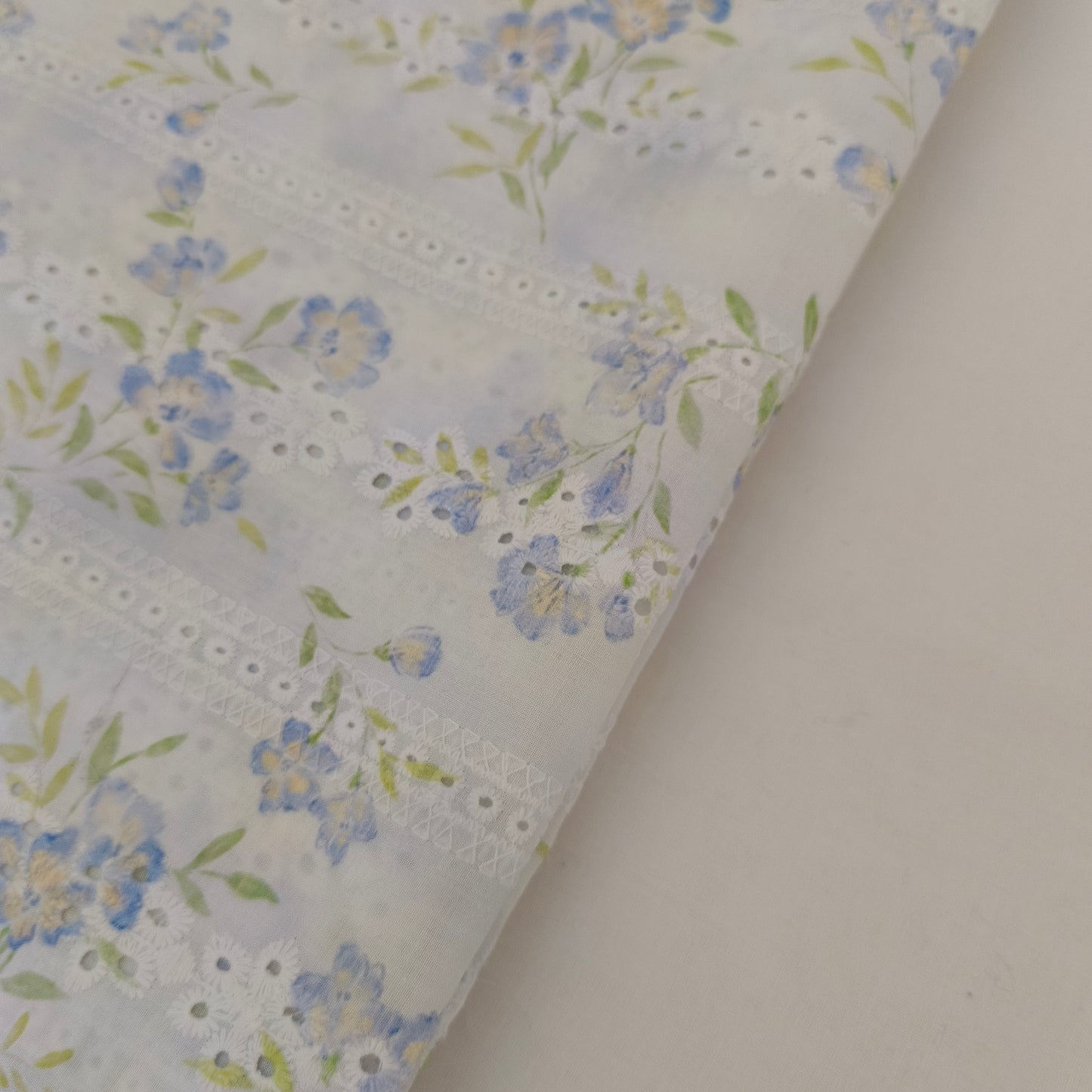 Imported Chicken Kari Lawn Shirt with Plain Trouser (White Purple Floral)