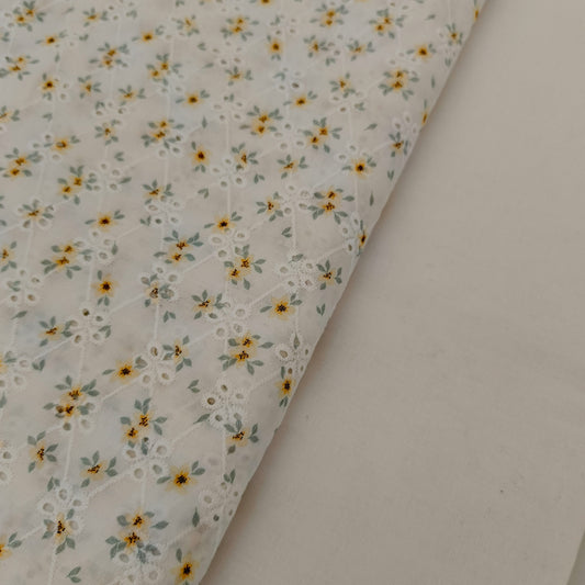 Imported Chicken Kari Lawn Shirt with Plain Trouser (White Small Floral)