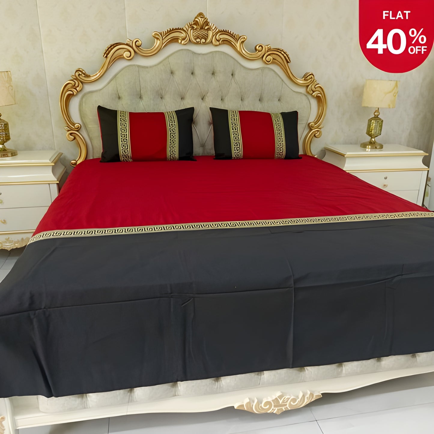 Luxury Cotton Duck Bedsheet Set King Size – With 2 Pillow Covers
