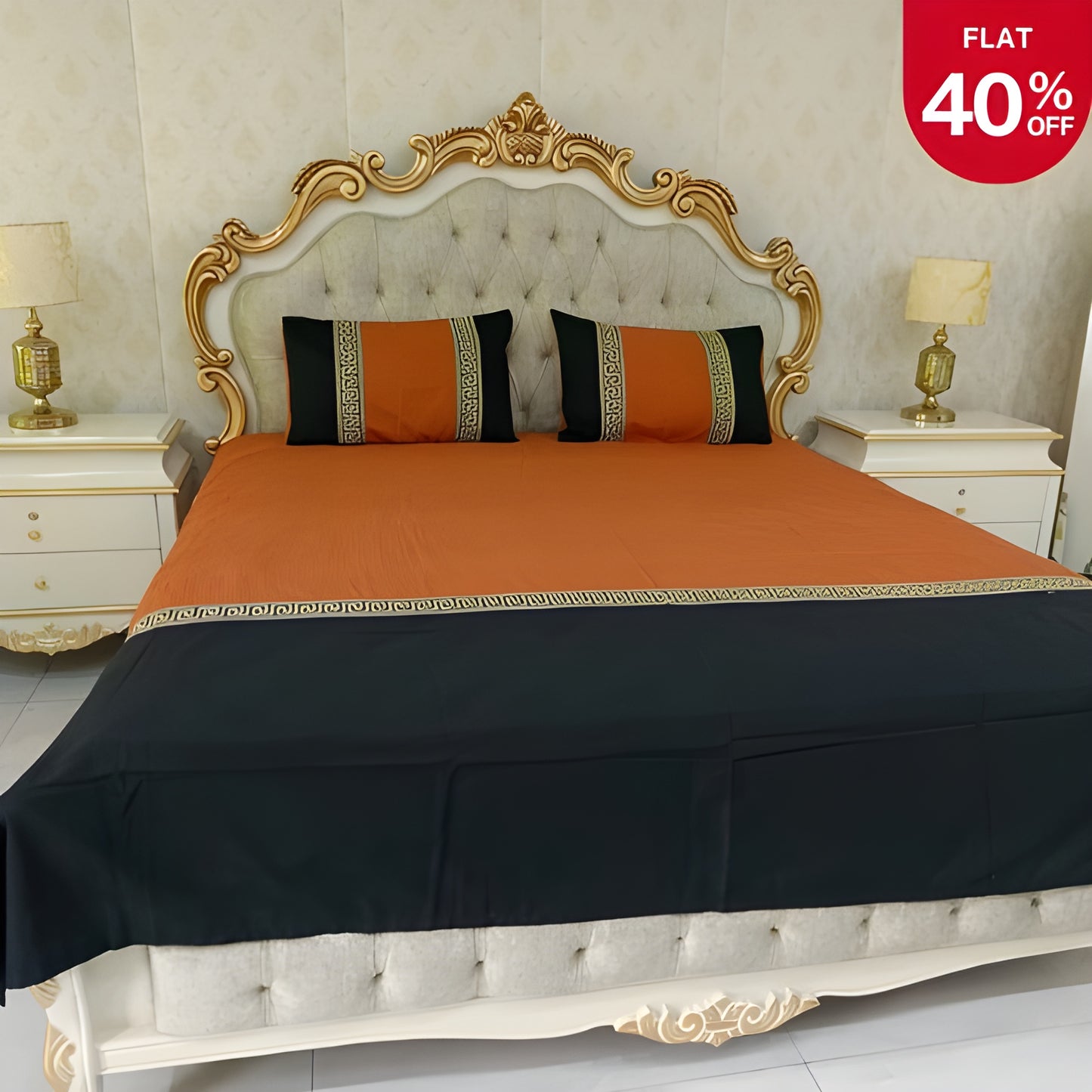 Luxury Cotton Duck Bedsheet Set King Size – With 2 Pillow Covers