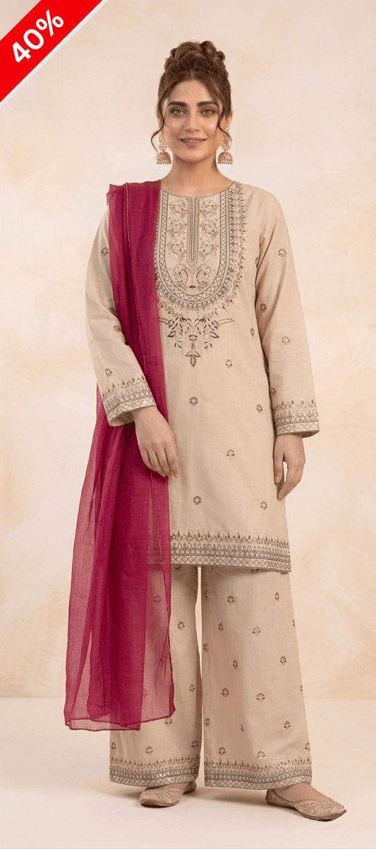 Zar - Sunehre Khwaab Premium Embroidered 3 Piece Suit | Luxury Wedding & Festive Wear Pakistan