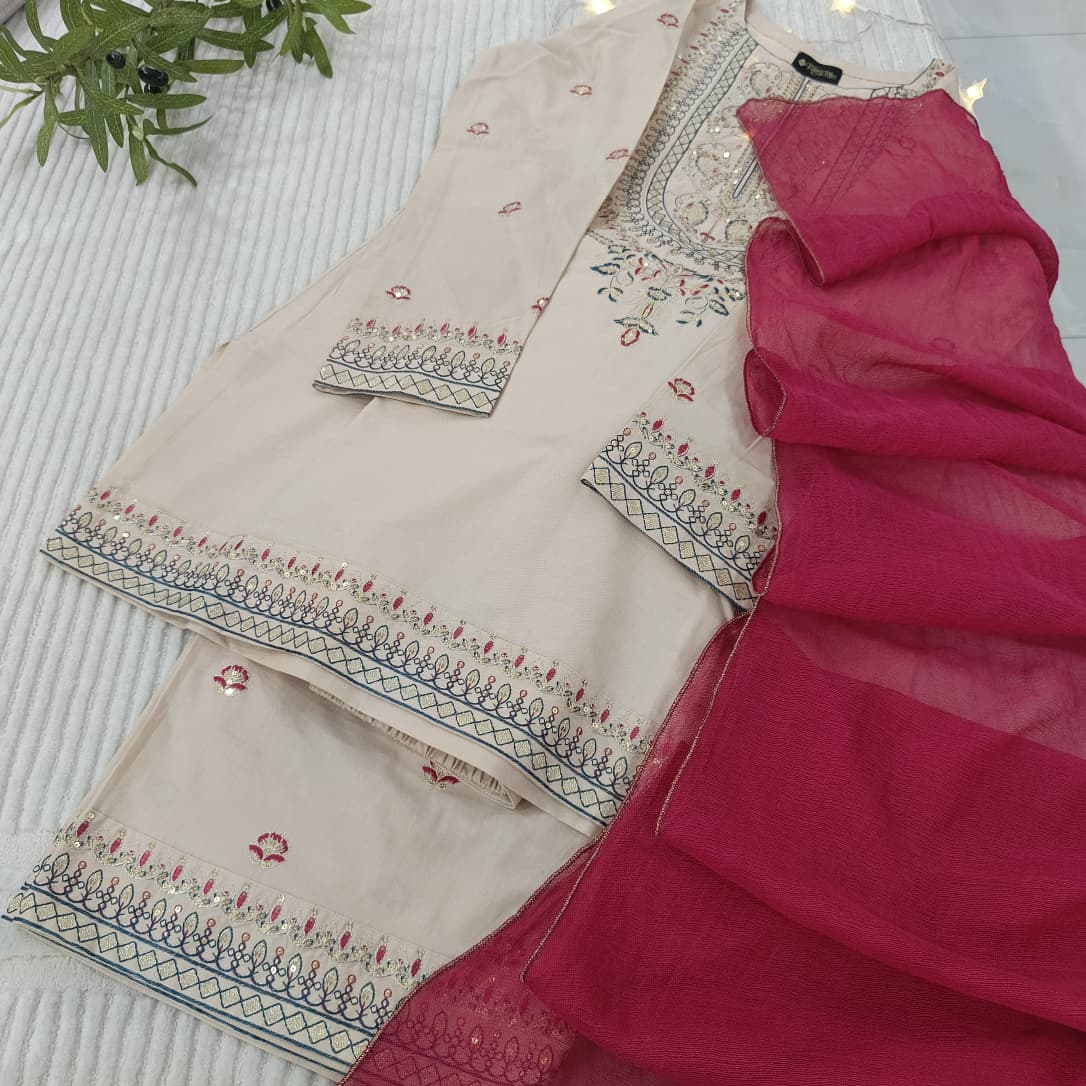 Zar - Sunehre Khwaab Premium Embroidered 3 Piece Suit | Luxury Wedding & Festive Wear Pakistan