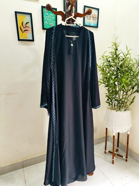 Abaya - Blue Strip