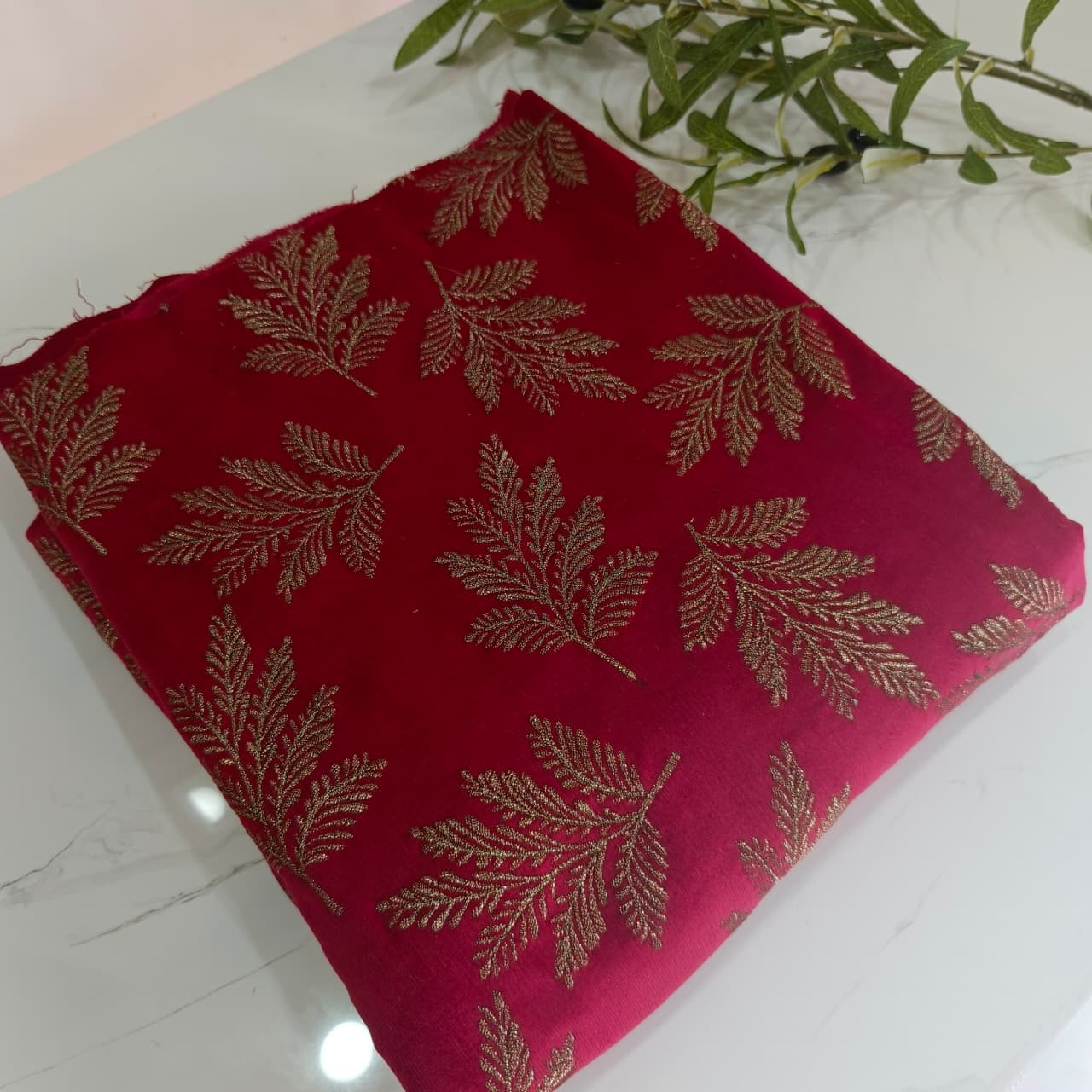 Embroidered Corduroy 2-Piece Suit