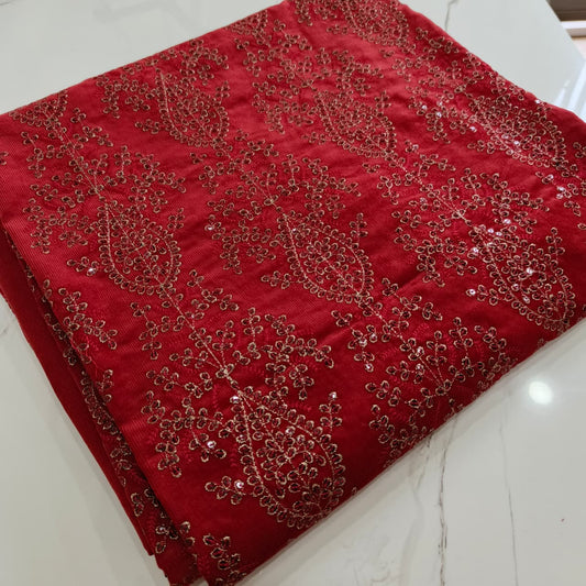 Embroidered Corduroy 2-Piece Suit