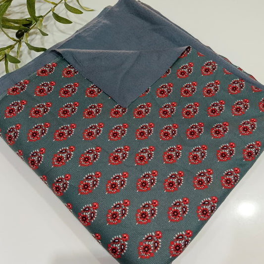 Heater Wool Fabric Imported (Grey) – Soft Wool Material for Winter Dresses