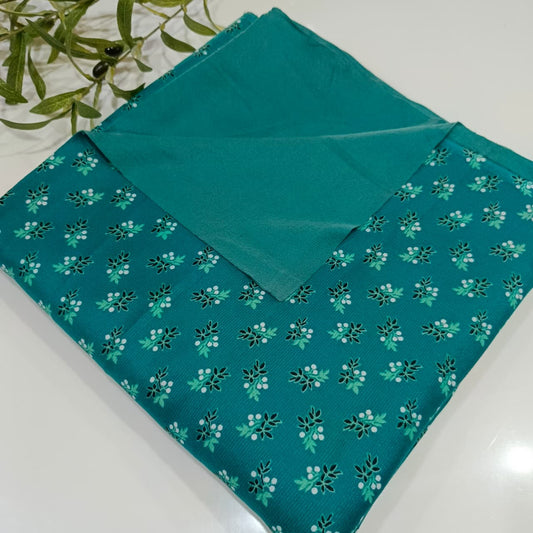 Heater Wool Fabric Imported (Cyan) – Soft Wool Material for Winter Dresses