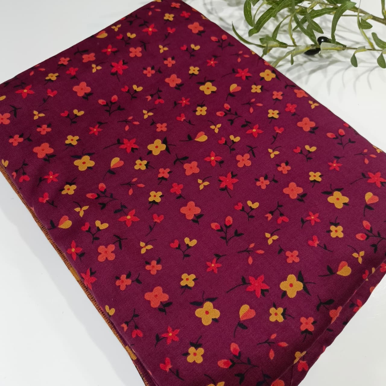 Pashmina Fabric (Plum Multi Floral) - Luxury Winter Collection