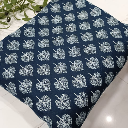 Heater Wool Fabric Imported (Zinc Leaf Pattern) – Soft Wool Material for Winter Dresses