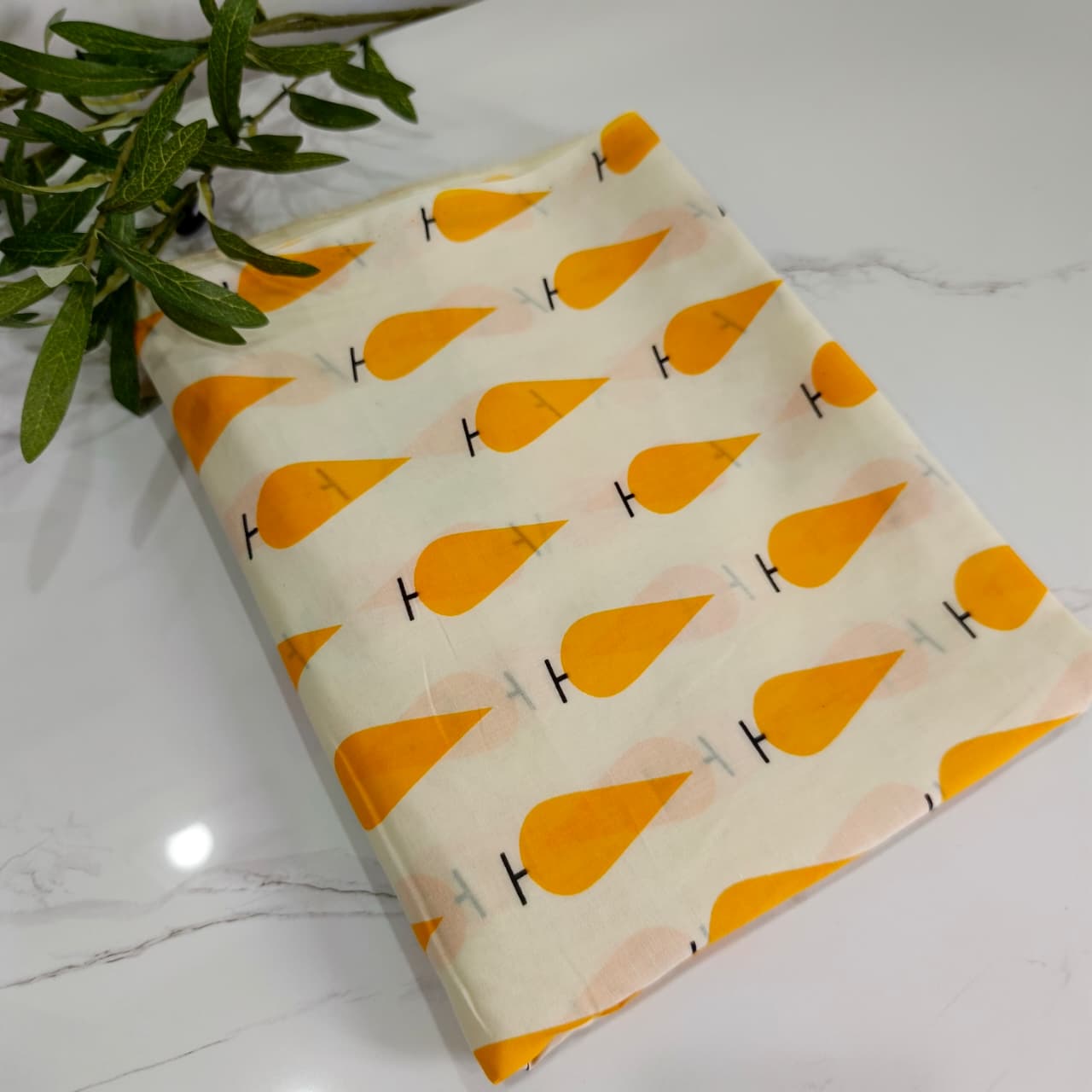 Premium Lawn 2 Piece Suit (Off-White Yellow)