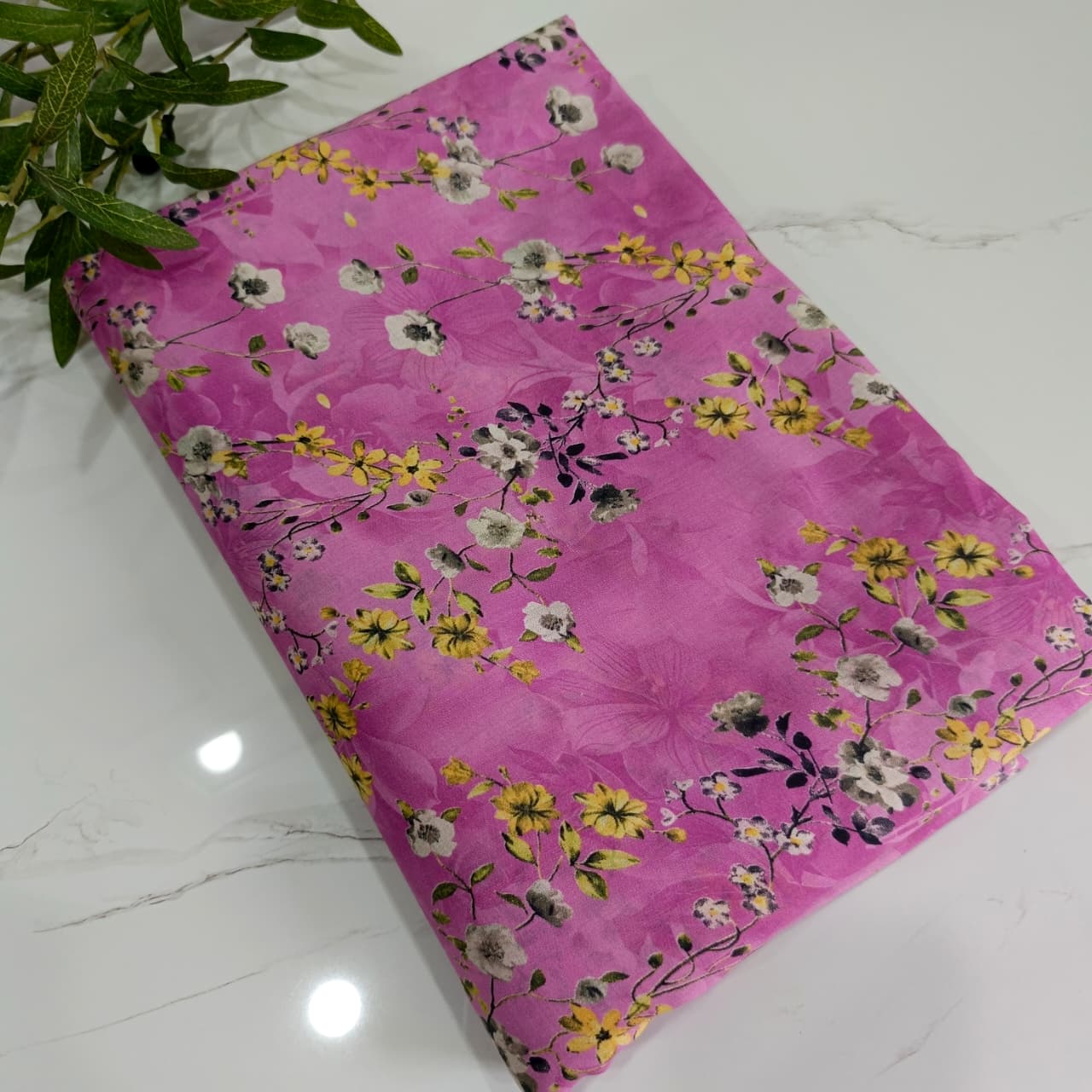 Premium Lawn 2 Piece Suit (Mauve Floral)