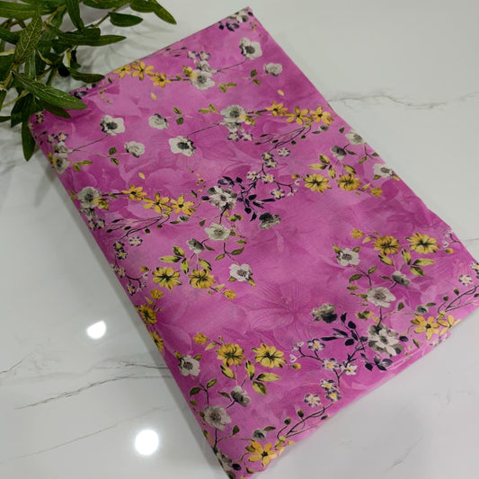 Premium Lawn 2 Piece Suit (Mauve Floral)