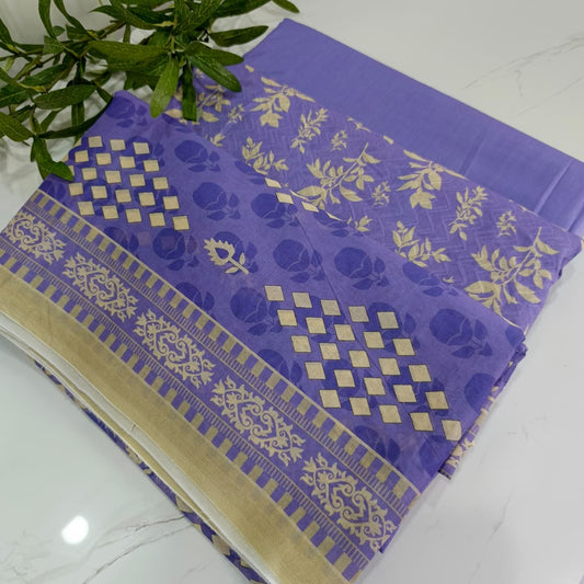 Premium 3 Piece Needle Lawn Suit (Mauve)