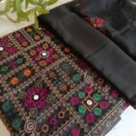 Embroidered Karandi 3-Piece Suit with Chiffon Dupatta