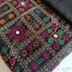 Embroidered Karandi 3-Piece Suit with Chiffon Dupatta - Image 3