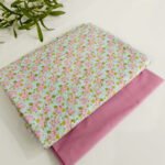 Imported Chicken Kari Lawn Shirt with Plain Trouser (Sky Blue Mauve Floral)