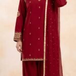 Zar - Mehre Laal Premium Embroidered 3 Piece Suit | Luxury Wedding & Festive Wear Pakistan