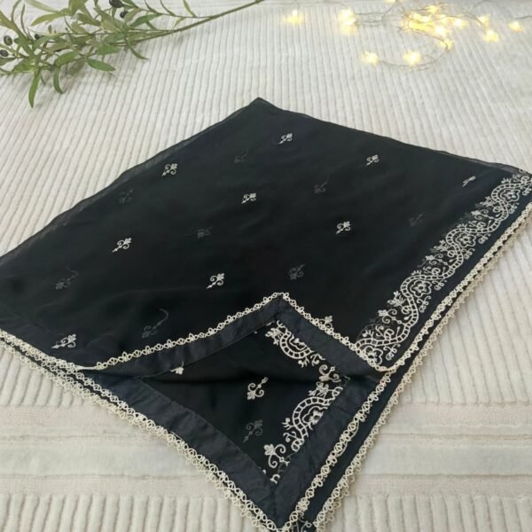 Zar - Raat Ki Rani Premium Embroidered 3 Piece Suit | Luxury Wedding & Festive Wear Pakistan - Image 6