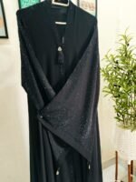 Black Heavy Work Abaya - Image 3