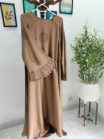 Abaya Cutwork - Light Brown