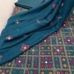 Embroidered Karandi 3-Piece Suit with Chiffon Dupatta