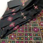 Embroidered Karandi 3-Piece Suit with Chiffon Dupatta - Image 2