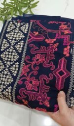 Embroidered Karandi 3-Piece Suit with Chiffon Dupatta – Winter Collection - Image 4