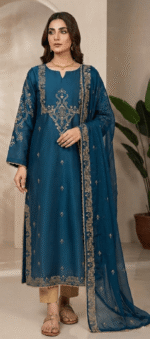 Zar - Zinc Kaftan Luxury Premium 3 piece suit Chiffon dupatta Latest design Stylish designer boutique latest style