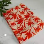 Premium Lawn 2 Piece Suit (Orange Off-White)