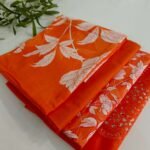 Front Embroidered 3 Piece Suit - Summer Collection Pakistan (Orange)