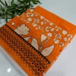 Premium Needle Lawn 3 Piece Unstitched Suit (Orange) – Summer Collection Pakistan