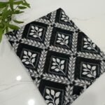 Premium Lawn 2 Piece Suit (Black White Motive)