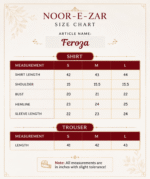 Zar - Feroza Premium Embroidered 3 Piece Suit | Festive Wear Pakistan - Image 7