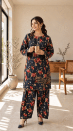 Midnight Floral Printed Lawn